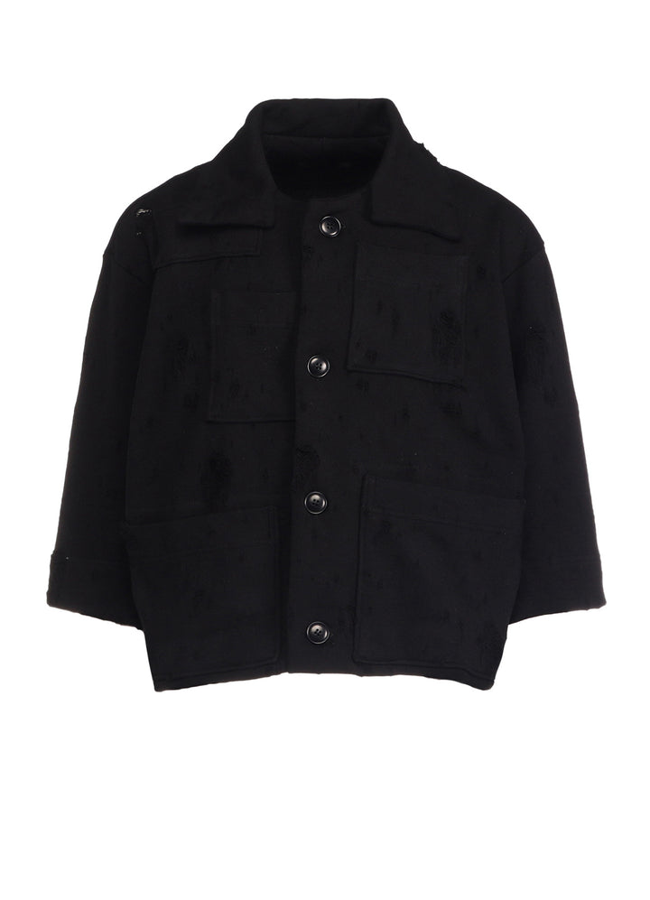 HOLED JQ FRENCH TERRY POCKET JACKET