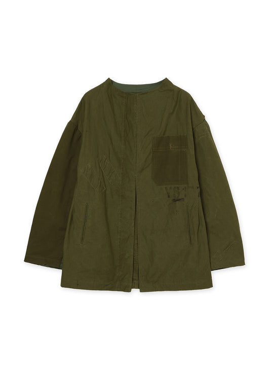 MILITARY TENT CLOTH DROP SLEEVE JACKET