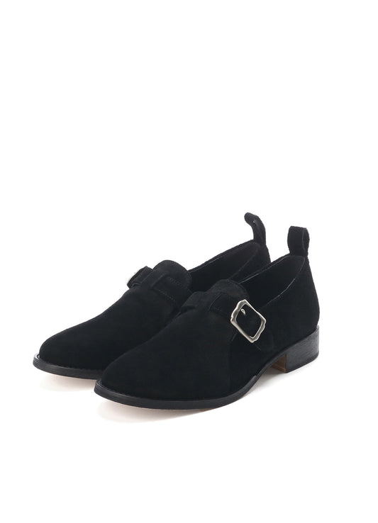 COW SUEDE ONE STRAP SHOES