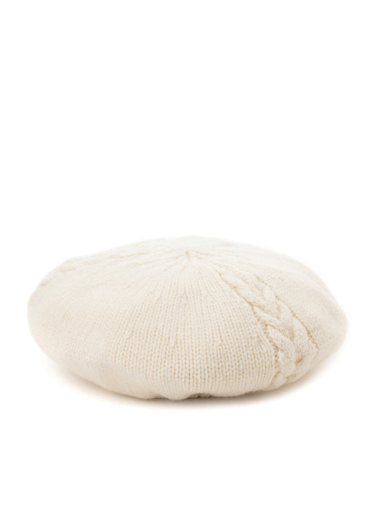 WOOL CABLE KNITTED BERET