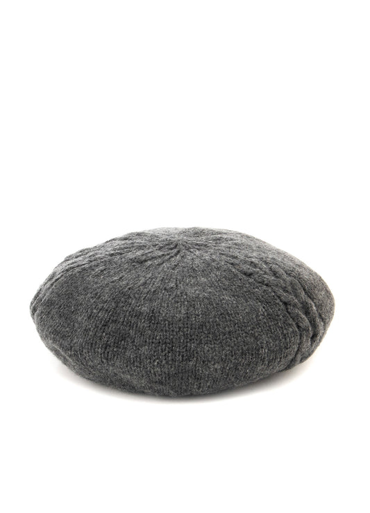 WOOL CABLE KNITTED BERET