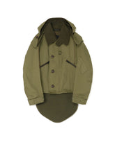 COTTON SATIN+COTTON WOOL LIGHT SERGE PILOT JACKET