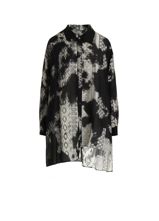 CUPRO/RAYON UNBALANCED BIG BLOUSE