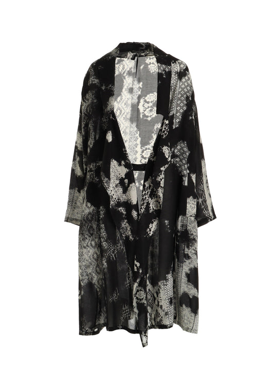 CUPRO/RAYON BIG COLLAR COAT
