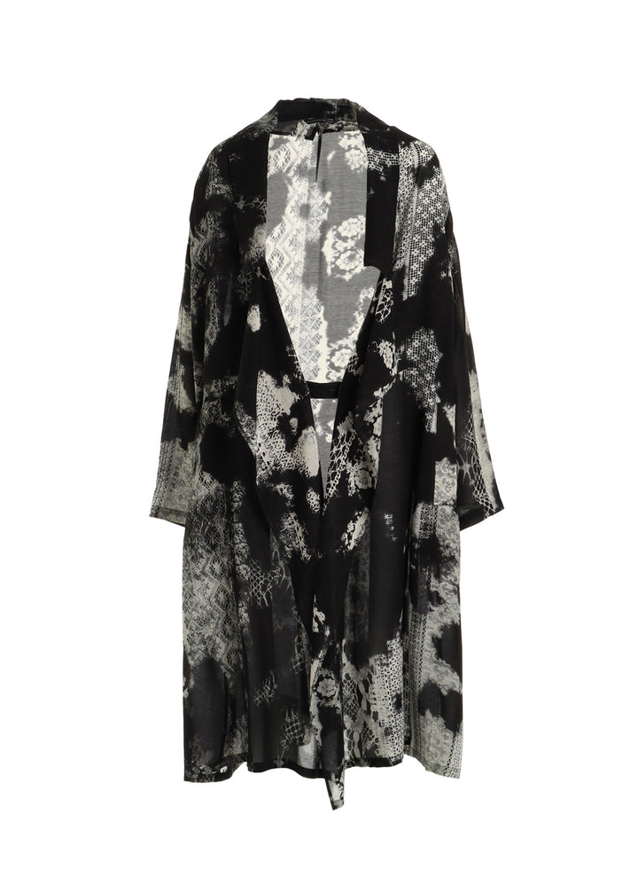CUPRO/RAYON BIG COLLAR COAT