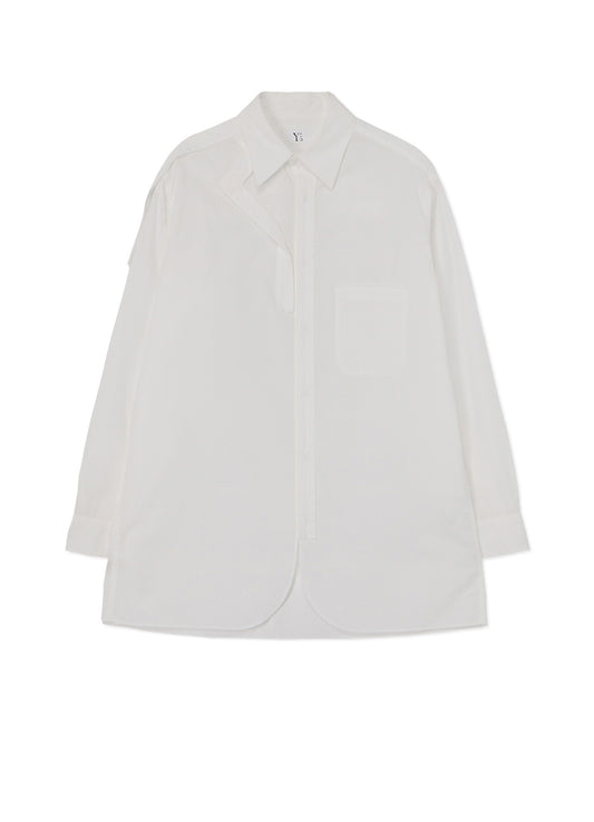 [Y's-Black Name]COTTON TAPE SNAP SHIRT