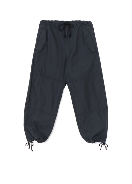 [Y's-Black Name]BACKSIDE SULFURIZATION SATIN PANTS WITH KNEE PADS