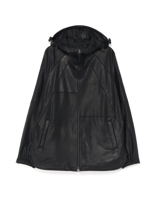 [Y's-Black Name]GOAT DOUBLE FACE ZIP UP RAGLAN SLEEVE BLOUSON