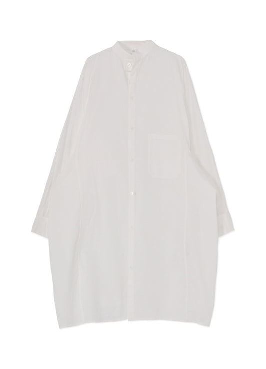 [Y's BORN PRODUCT] THIN COTTON TWILL MANDARIN COLLAR SHIRT