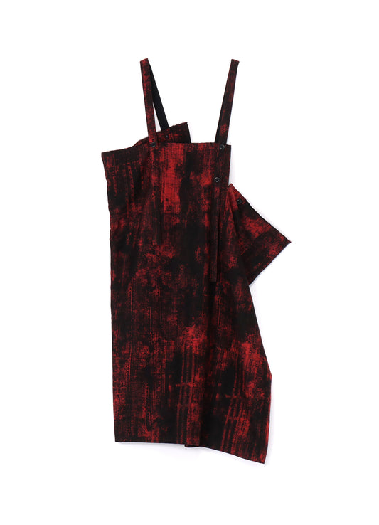 PRINTED COTTON SQUARE-CUT DUNGAREES