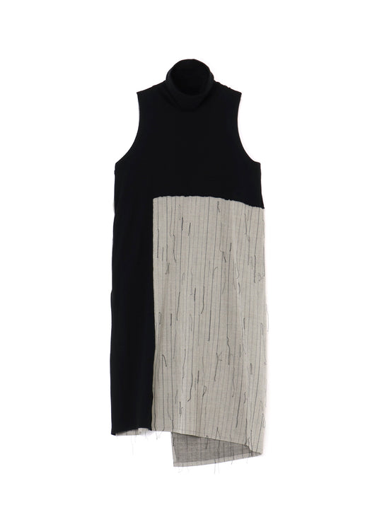 SLEEVELESS KNITTED TURTLENECK DRESS