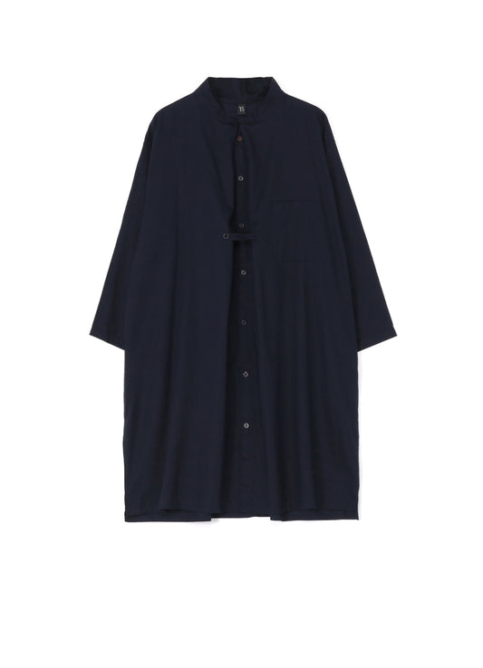 THIN COTTON TWILL PLEATED SHIRT DRESS