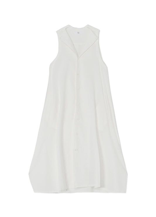 [Y's BORN PRODUCT] THIN COTTON TWILL SLEEVELESS DRESS