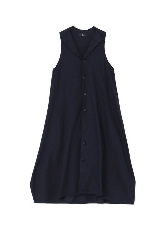 [Y's BORN PRODUCT] THIN COTTON TWILL SLEEVELESS DRESS