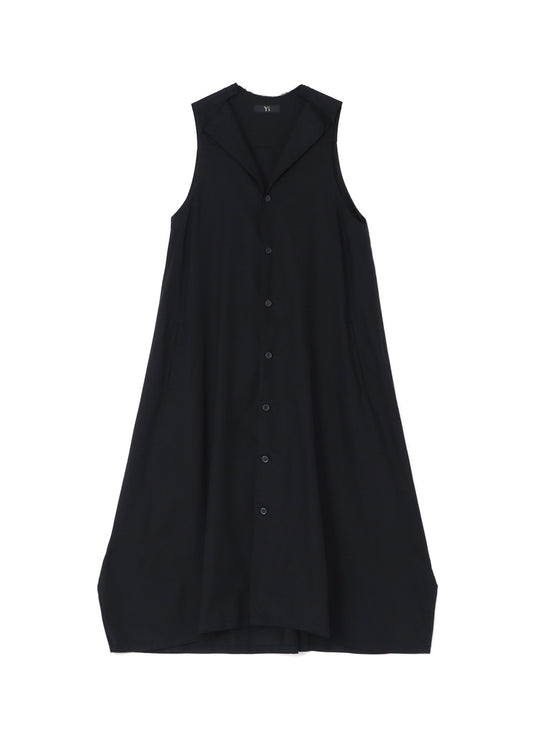 [Y's BORN PRODUCT] THIN COTTON TWILL SLEEVELESS DRESS