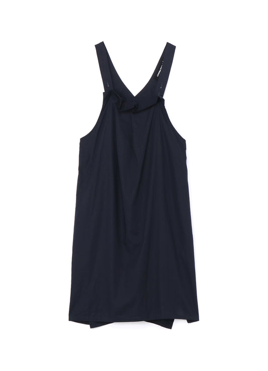 [Y's BORN PRODUCT] THIN COTTON TWILL ASYMMETRIC FOLD DETAIL DRESS