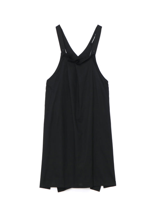 [Y's BORN PRODUCT] THIN COTTON TWILL ASYMMETRIC FOLD DETAIL DRESS