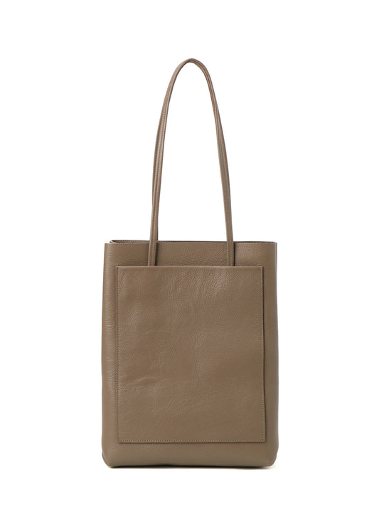 SHRUNKEN LEATHER BOX TOTE BAG