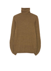 ALPACA BLEND DRAPEY SLEEVE TURTLENECK