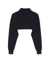 CROPPED RIB KNIT TURTLENECK