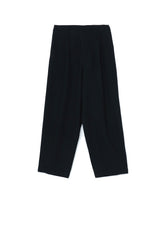 SHRUNKEN WOOL SERGE TAPERED PANTS