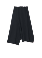 WOOL GABARDINE ASYMMETRIC FLARED PANTS