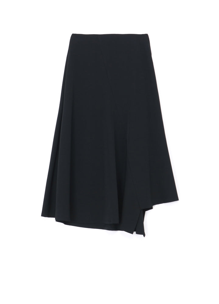 WOOL GABARDINE ASYMMETRIC SKIRT