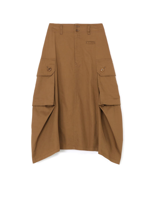 [Y's BORN PRODUCT] COTTON TWILL CARGO PANTS-STYLE SKIRT