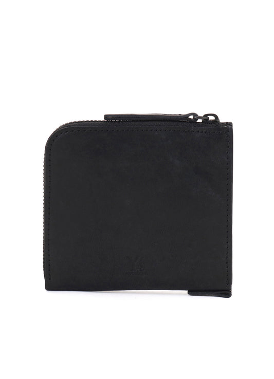 NUBUCK LEATHER L-SHAPE WALLET M