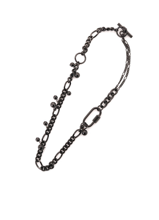 BRASS SILVER BALL NECKLACE A