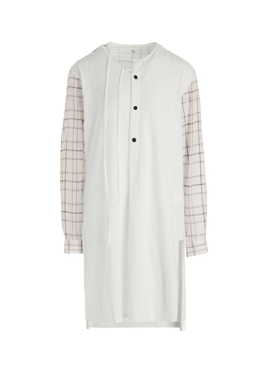 ORGANIC COTTON PLAID BLOUSE