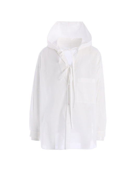 COTTON LAWN HOODED BLOUSE