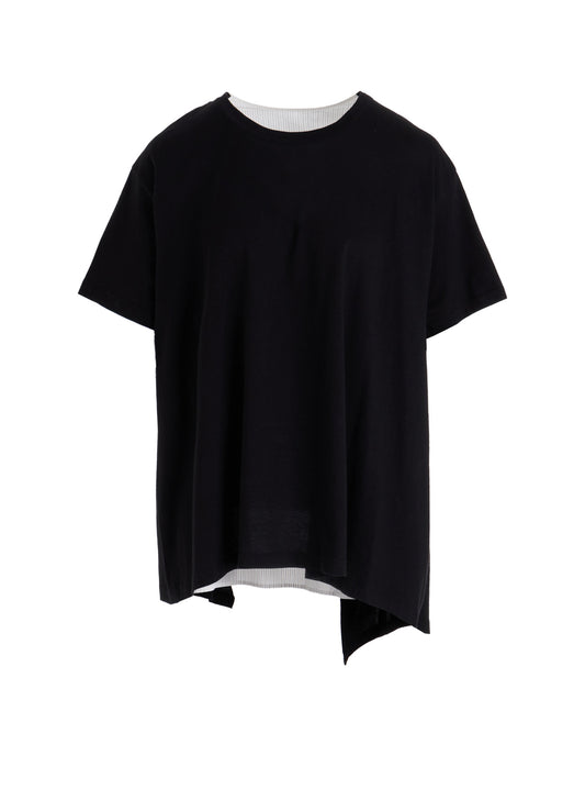 COTTON COMBINATION HALF SLEEVE BLOUSE