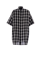 CUPRO SPUN PLAID BIG SHIRT