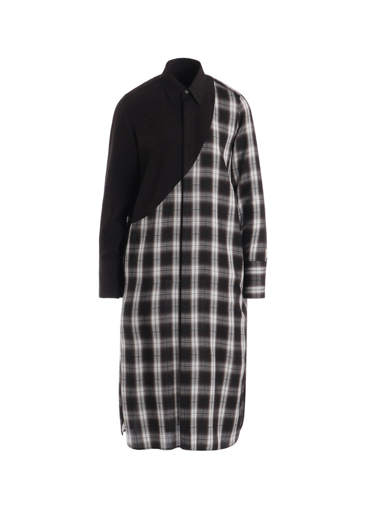CUPRO SPUN PLAID LONG SHIRT
