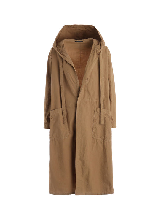 COTTON TYPEWRITER HOODED GOWN