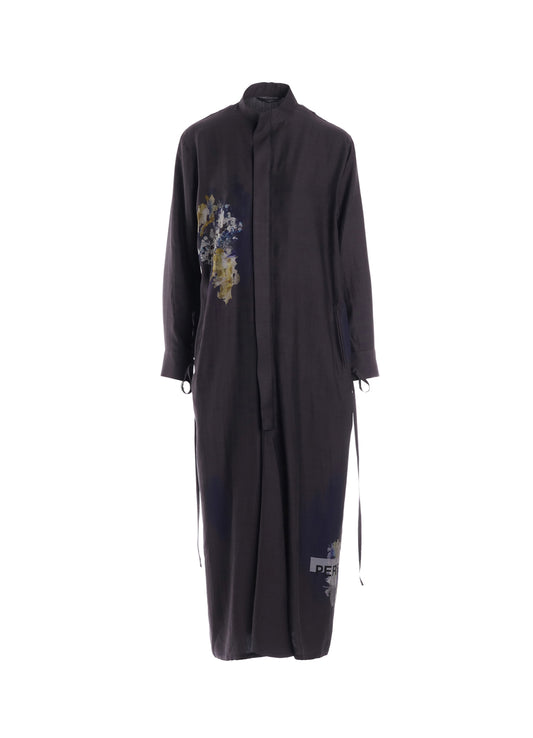 CUPRO/DUNGAREE TWILL DRAW STRING DRESS