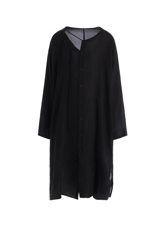 CELLULOSE LAWN COLLAR LESS DRESS