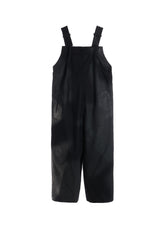 8OZ DENIM FOIL PRINT SALOPETTE PANTS