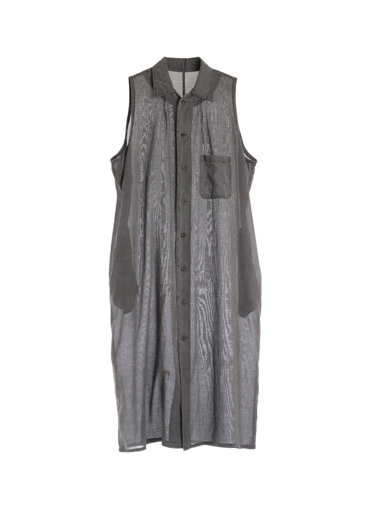 CUPRO/COTTON GARMENT GATHERED DRESS