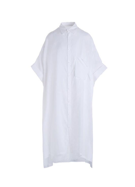 CELLULOSE LAWN ARRANGED SHIRT DRESS