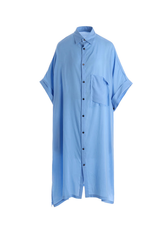 CELLULOSE LAWN ARRANGED SHIRT DRESS