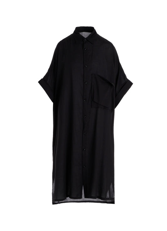CELLULOSE LAWN ARRANGED SHIRT DRESS