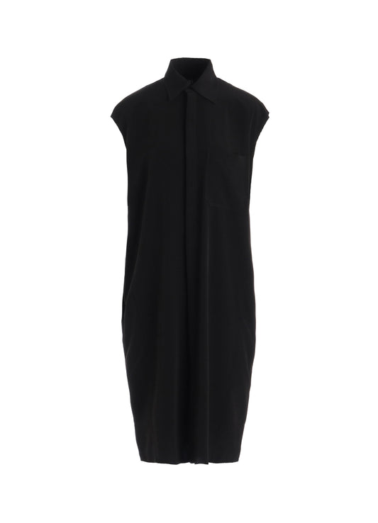 TA/PE SUPER VIYON TUSSER SLEEVELESS SHIRT DRESS