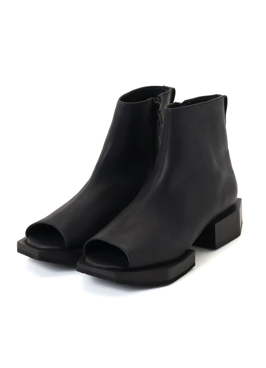 SOFT SMOOTH LEATHER WOOD SOLE BOOTS