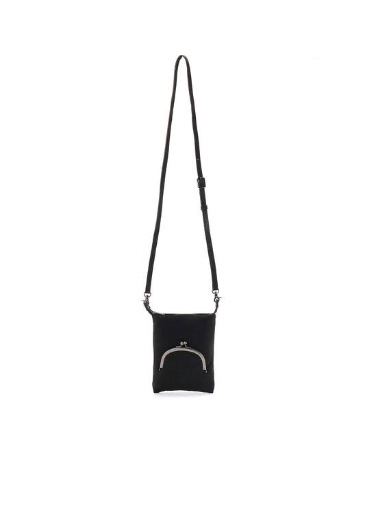 SOFT LEATHER METAL CLASP POCKET SHOULDER BAG