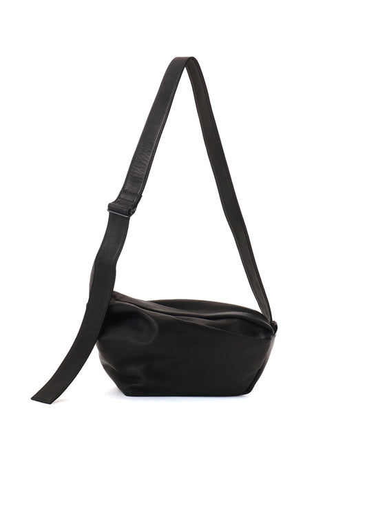 WATER DYED SOFT LEATHER TUCK SHOULDER BAG S