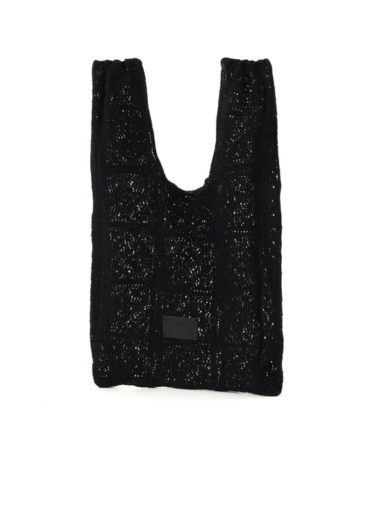 MEXICAN TILE PATTERN KNIT TOTE BAG