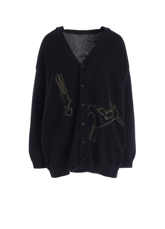 TOY GLITER JACQUARD CARDIGAN