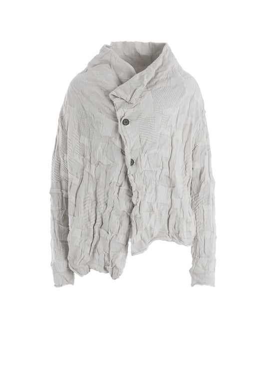 STRIPE CIRCLE LINKS 3-BUTTON CARDIGAN